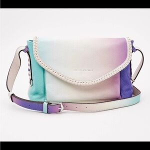 Aimee Kestenberg Pastel Ombre Leather Crossbody Bag - Mint, Lavender, Purple